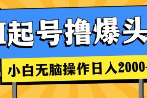 (11008期)AI起号撸爆头条,小白也能操作,日入2000+