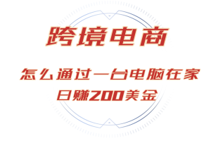 （12997期）日赚200美金的跨境电商赛道，如何在家通过一台电脑把货卖到全世界！