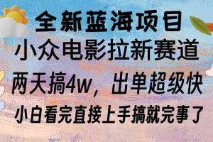 （13521期）全新蓝海项目 电影拉新两天实操搞了3w，超好出单 每天2小时轻轻松松手上