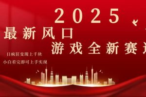 （14353期）2025游戏广告暴力玩法，小白看完即可上手