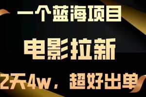 （14471期）【蓝海项目】电影拉新，两天搞了近4w，超好出单，直接起飞