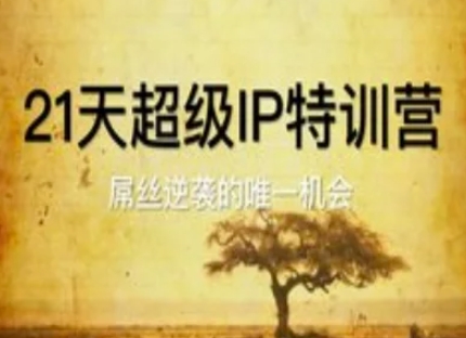 21天超级IP特训营,屌丝逆袭的唯一机会