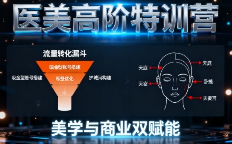0-1000W医美高阶特训营课程，美学与商业双赋能