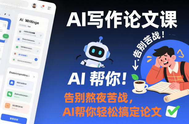 AI写作论文课,告别熬夜苦战,AI帮你轻松搞定论文