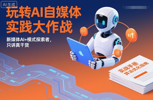 玩转AI自媒体实践大作战，新媒体AI+模式探索者，只讲真干货