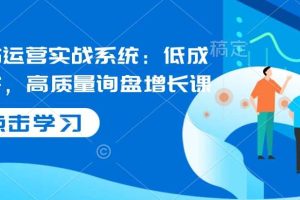 国际站运营实战系统：低成本获客，高质量询盘增长课（更新）