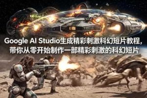 Google AI Studio生成精彩刺激科幻短片教程，带你从零开始制作一部精彩刺激的科幻短片【双语字幕】