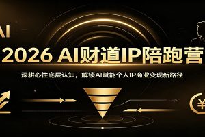 2026 AI财道IP陪跑营:深耕心性底层认知,解锁AI赋能个人IP商业变现新路径