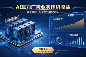 （19772期）AI算力广告业务｜AI时代个人或工作室新赛道