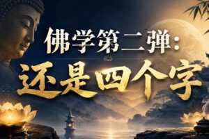 付费文章:佛学第二弹:还是四个字
