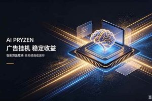 （19815期）AI Pryzen 广告挂机｜24小时自动跑，日入300-500，新手零门槛