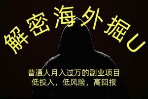 (19841期)解密海外掘U,普通人月入过万的副业项目,低投入、低风险高回报,没有之一