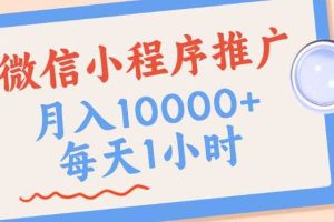 微信小程序推广,单日收益稳定300+,四种收入来源,实操简单的长期靠谱项目【揭秘】