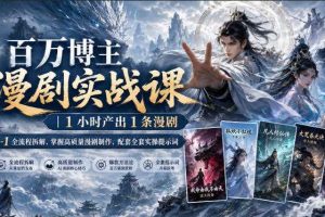 百万博主漫剧实战课｜1小时产出1条漫剧，0‑1全流程拆解，掌握高质量漫剧制作，配套全套实操提示词