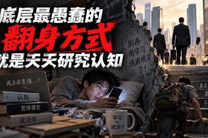 （20383期）付费文章：底层最愚蠢的翻身方式就是天天研究认知