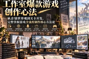 工作室爆款游戏创作心法｜从企划世界观到关卡开发，完整掌握游戏全流程制作核心方法论