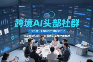 跨境AI头部社群，一个人顶一支团队的时代真正的开始了，分享跨境AI前沿，可落地的实战经验（更新09月11日）