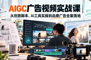 AIGC广告视频实战课｜从创意脚本、AI工具实操到品牌广告全案落地