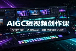 AIGC短视频创作课：实操导演台，活用提示词，掌握视频制作全流程