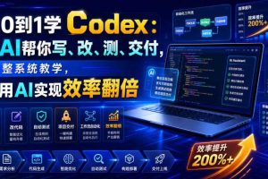 从0到1学Codex：让AI帮你写、改、测、交付，完整系统教学，利用AI实现效率翻倍（更新0918）