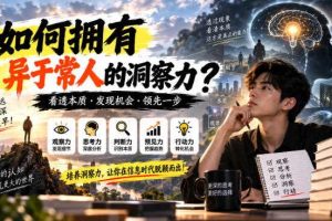 某公众号付费文章:如何拥有异于常人的洞察力?