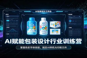 AI赋能包装设计行业训练营：掌握色彩字体排版，搞定AI样机与印刷文件