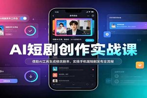 AI短剧创作实战课:借助AI工具生成修改剧本,实操手机端短剧发布全流程