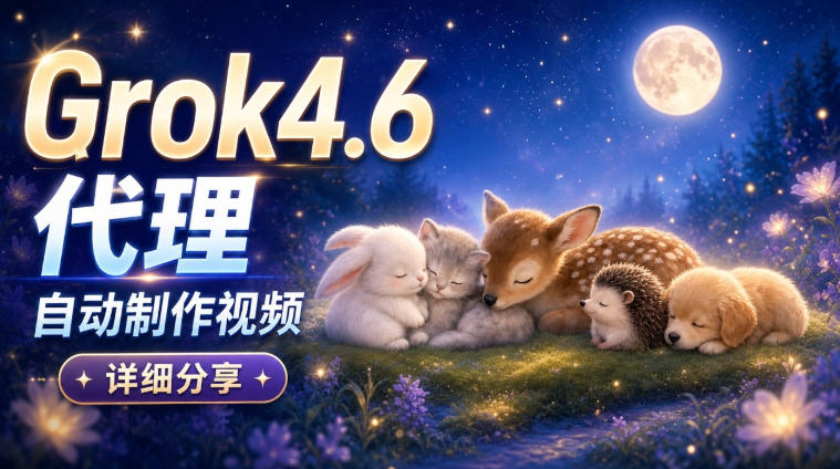 Grok 4.6代理自动制作视频!从提示词到成片全流程详细分享|AI Agent实操分享
