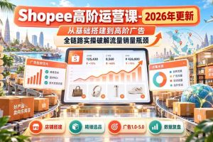 （20575期）Shopee高阶运营课-更新9月，从基础搭建到高阶广告，全链路实操破解流量销量瓶颈