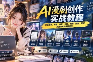 （20597期）2026 AI漫剧创作实战教程：打通剧本、角色、场景、分镜、视频、配音、剪辑到最终成片完整流程