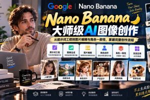 （20609期）【无水印】Nano Banana大师级AI图像实战课：从提示词工程到图片编辑与角色一致性，掌握完整创作流程