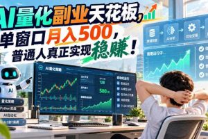 AI量化副业天花板,单窗口月入500,普通人真正实现稳賺!【揭秘】