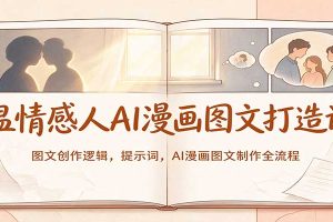 温情感人AI漫画图文打造课:图文创作逻辑,提示词,AI漫画图文制作全流程