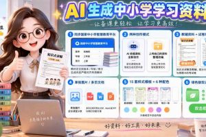 孩子的教辅别再乱买了:同步国家中小学智慧平台,AI一键生成图文教辅和试卷