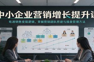 中小企业营销增长提升课：吃透销售变现逻辑，掌握营销团队搭建与操盘管理方法