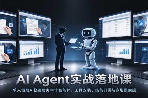 AI Agent实战落地课：单人借助AI搭建财务审计智能体，工具安装、技能开发与多场景实操