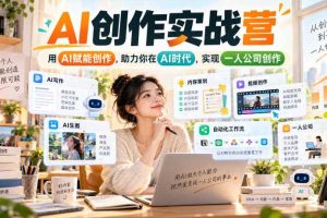 AI创作实战营，用AI赋能创作，助力你在AI时代，实现一人公司创作